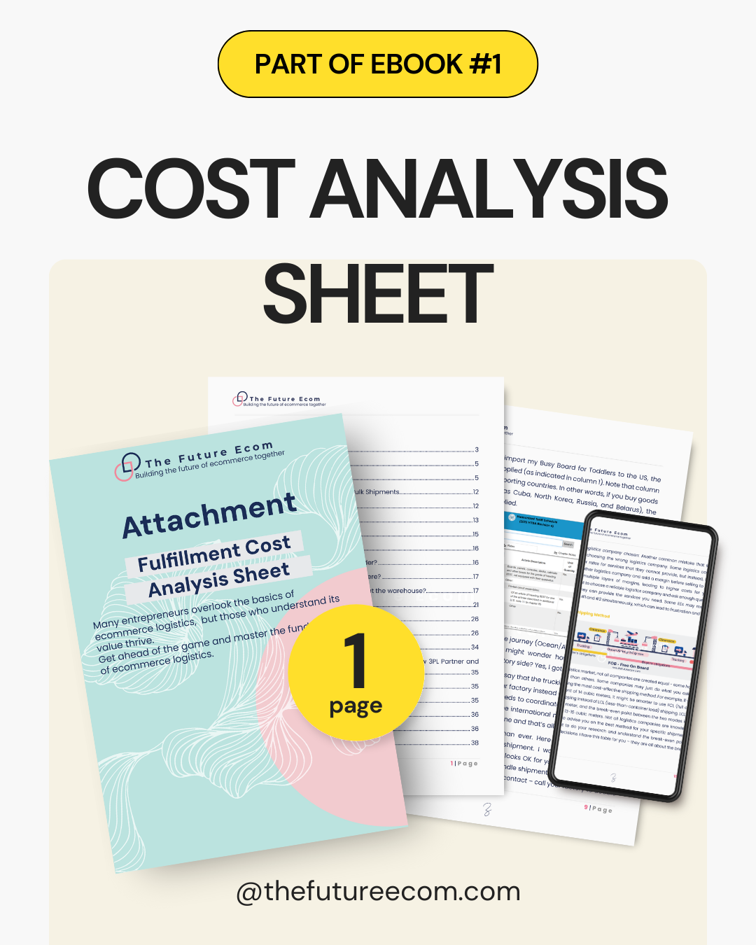 Logistics 101: Fulfillment Cost Sheet Simulation-EXCEL Digital Product