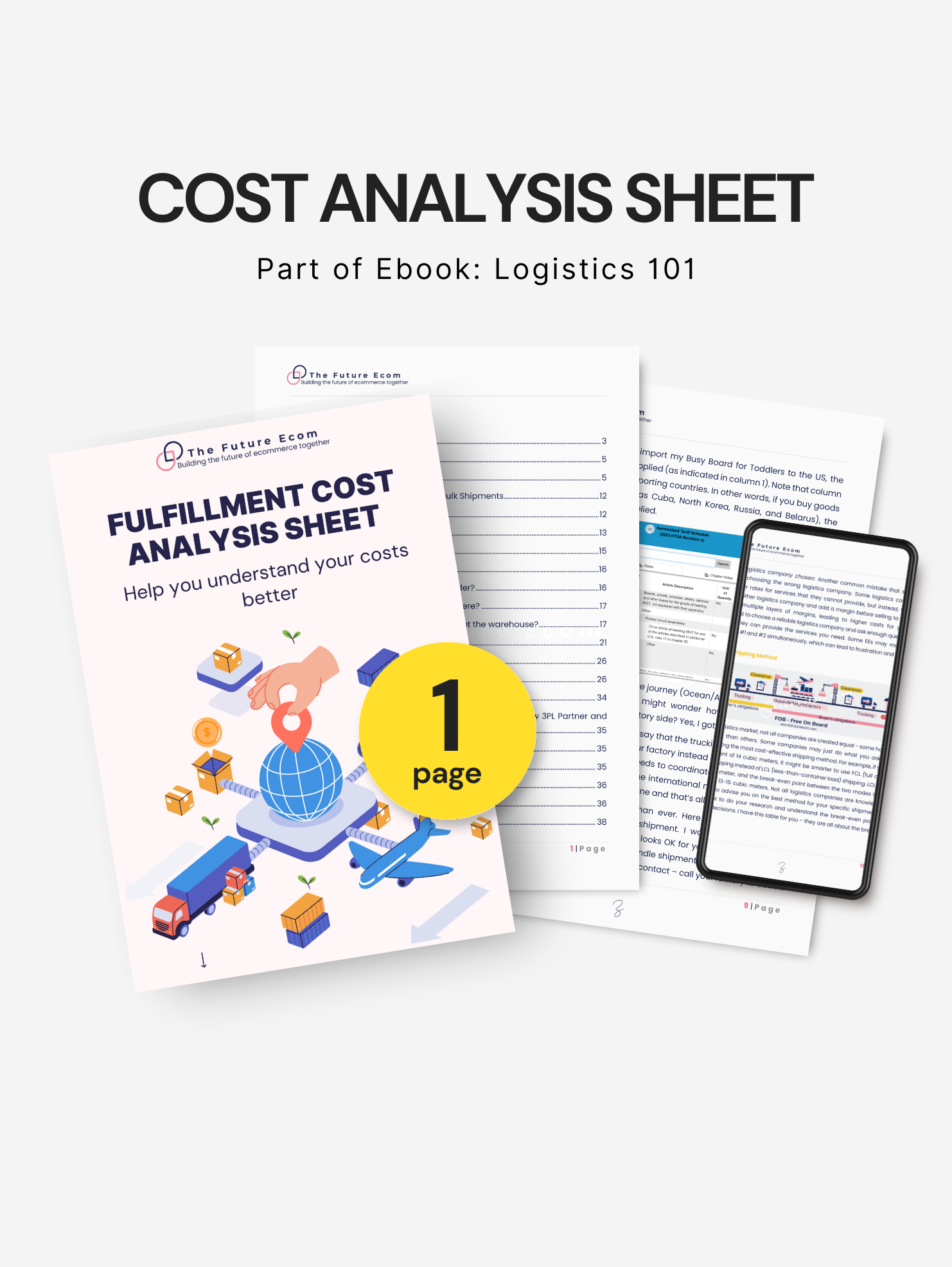 Logistics 101: Fulfillment Cost Sheet Simulation-EXCEL Digital Product